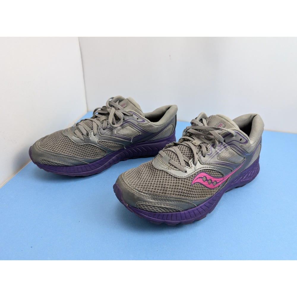 Saucony Women’s Cohesion 12 Gray Purple Running Sneakers Shoes S10475-7 Size 11